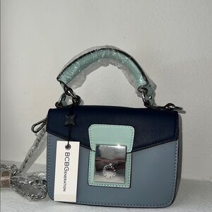 BCBGeneration Crossbody Bag Raphaela in Ash Blue Navy Mint New w/Tag